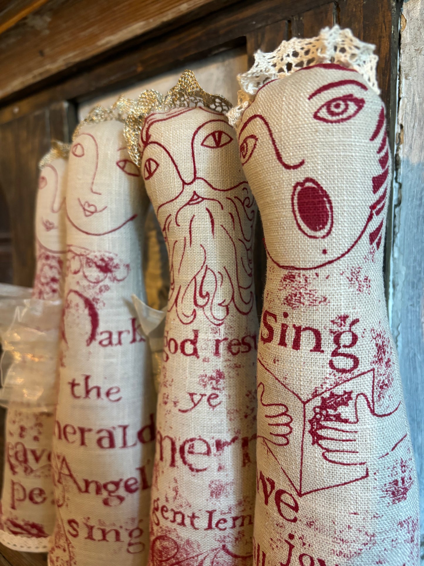 Sleep in Heavenly Peace Linen Figure by Jill Pargeter