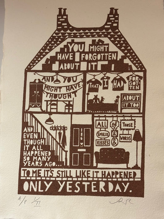 Only Yesterday Edition Screenprint by Rob Ryan