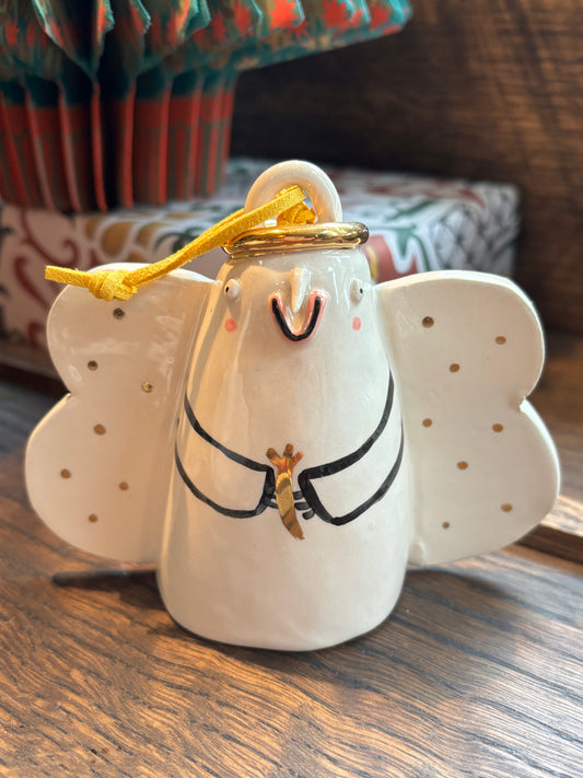 Ceramic Angel Ornament by Alex Sickling