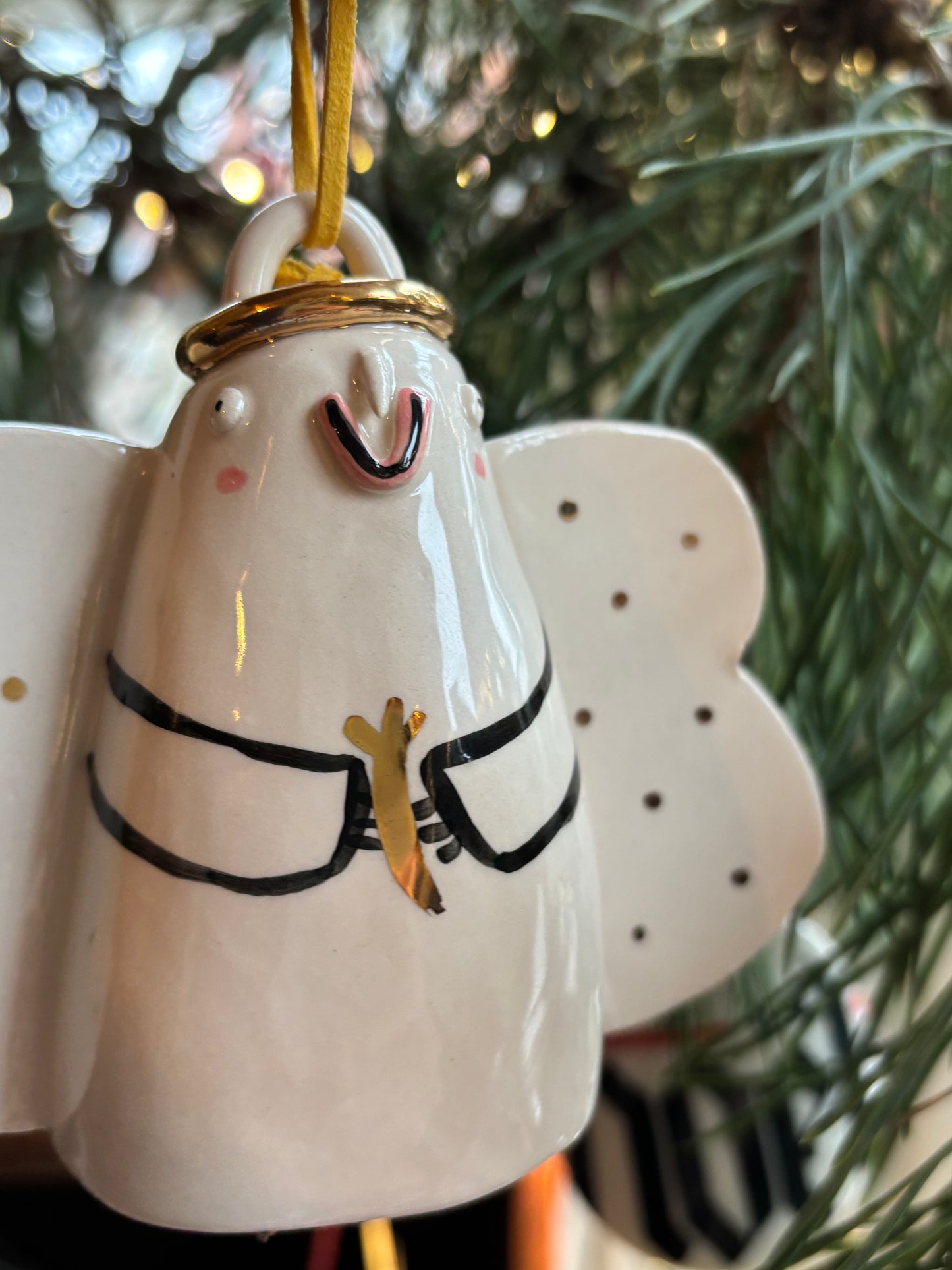 Ceramic Angel Ornament by Alex Sickling