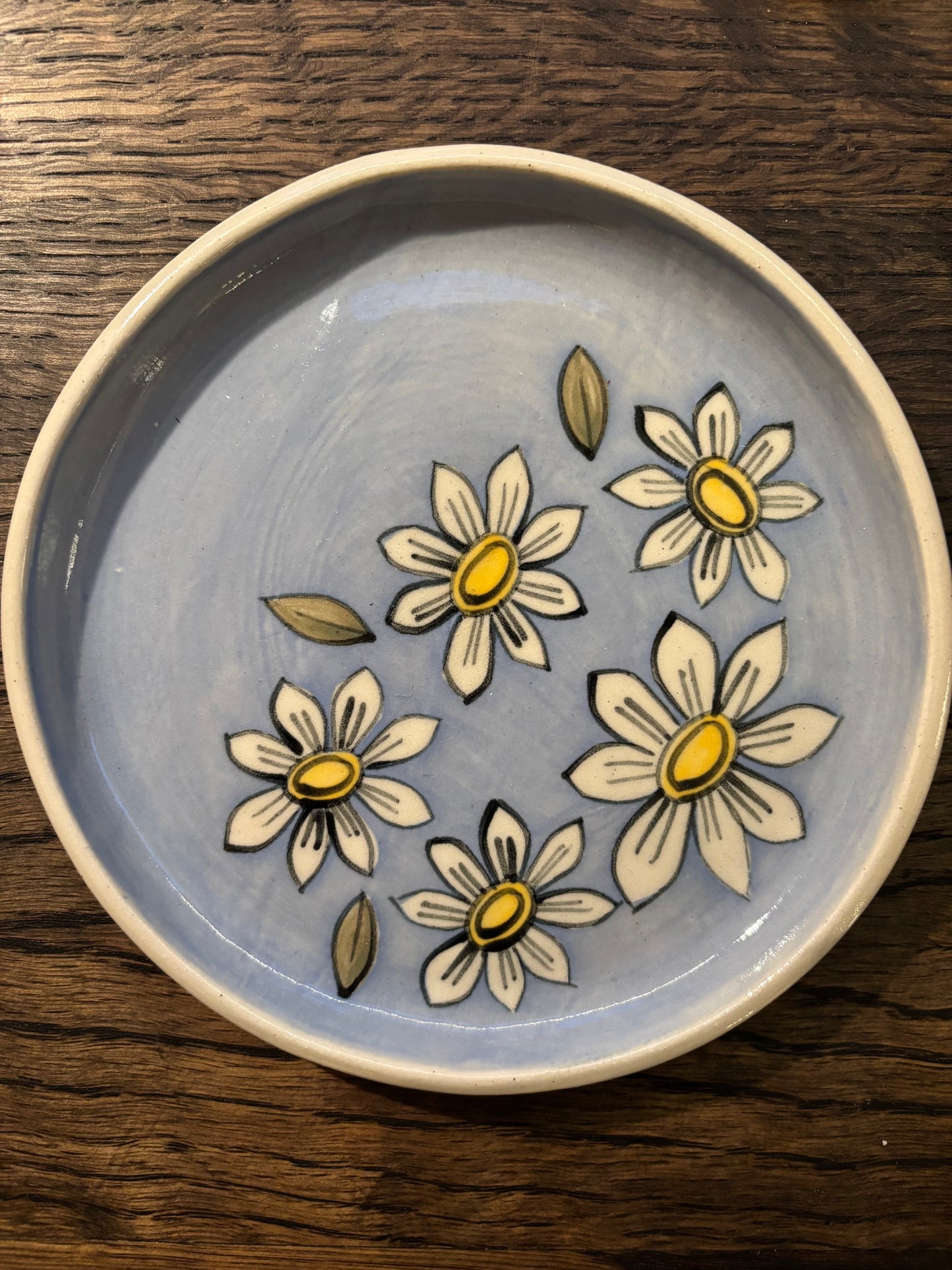 Daisy Trinket Plate by Hello Shan (Blue)