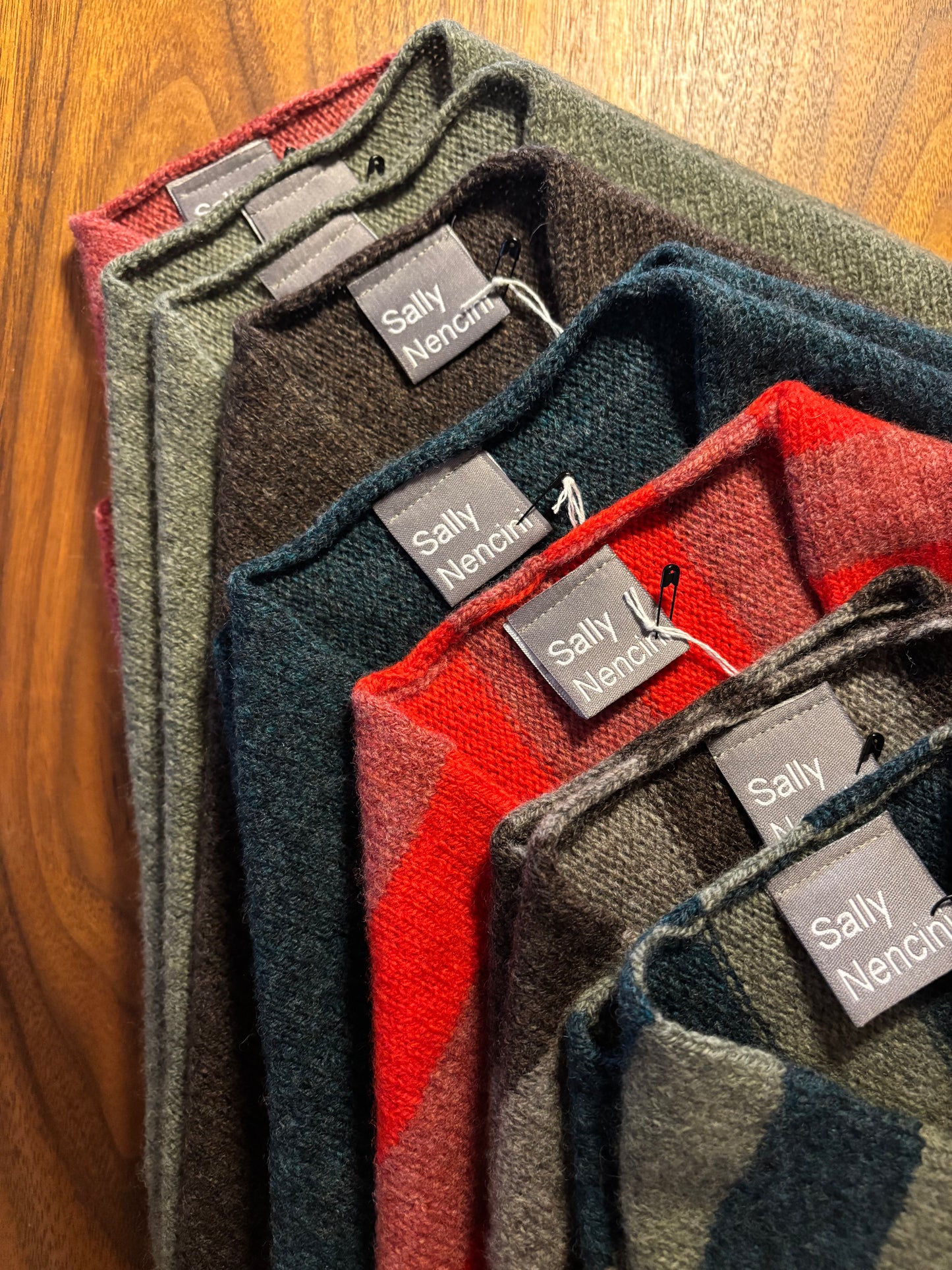 Lambswool Triangle Neck Scarf by Sally Nencini