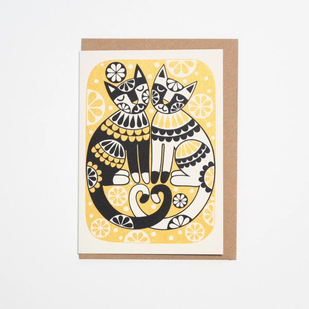 Karoline Rerrie Screen Printed Card Lovecats