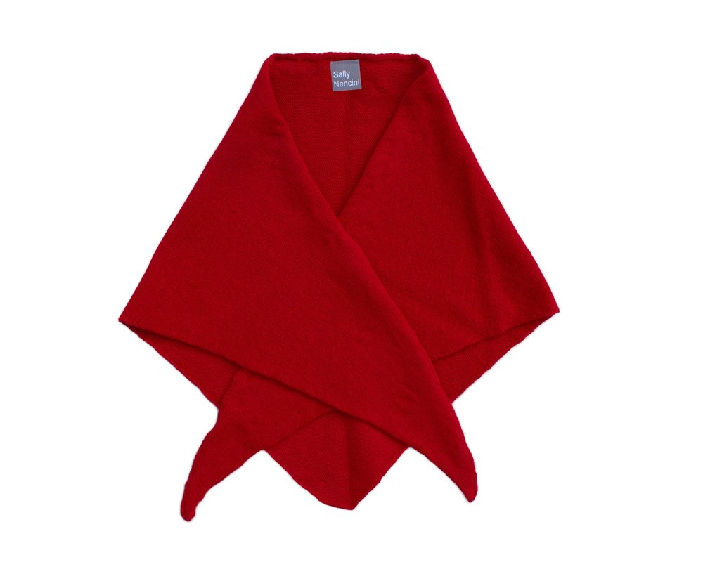 Lambswool Triangle Neck Scarf by Sally Nencini
