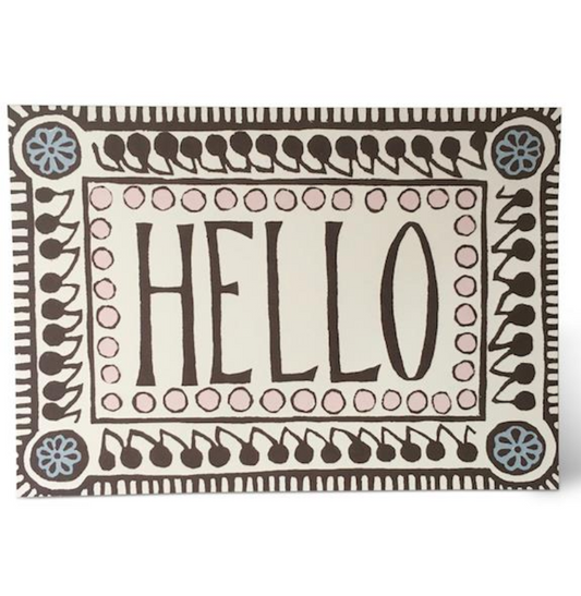 'Hello' Card by Cambridge Imprint