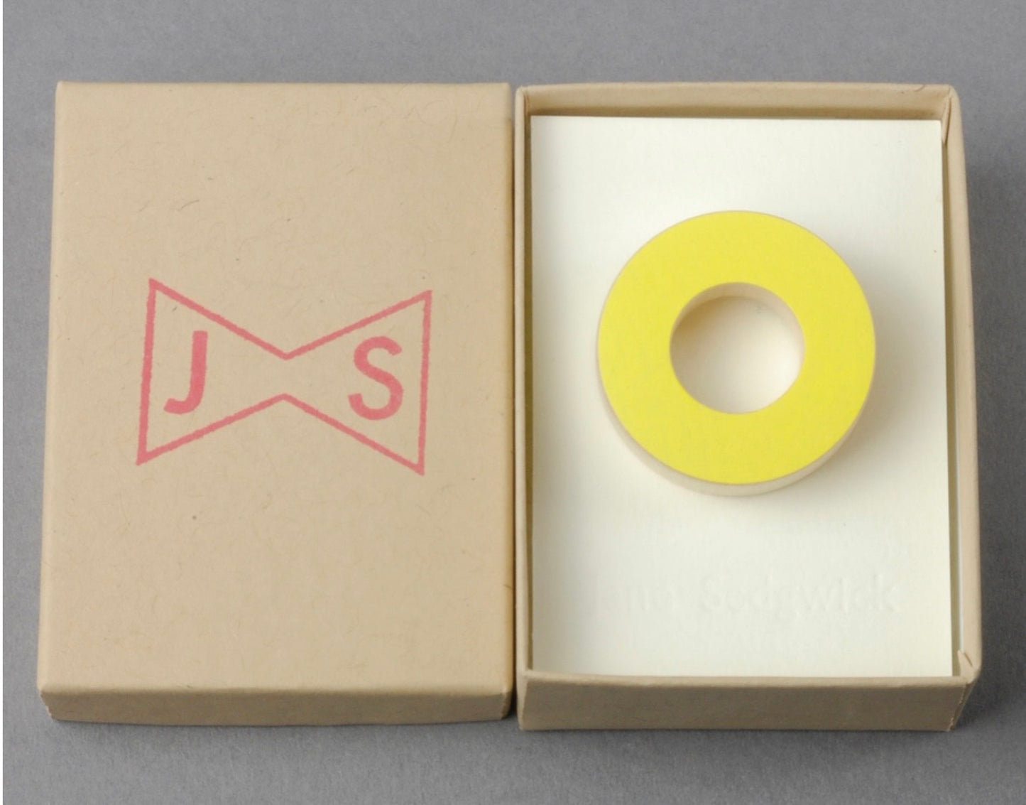 Yellow Wooden Pin Brooch by Jane Sedgwick