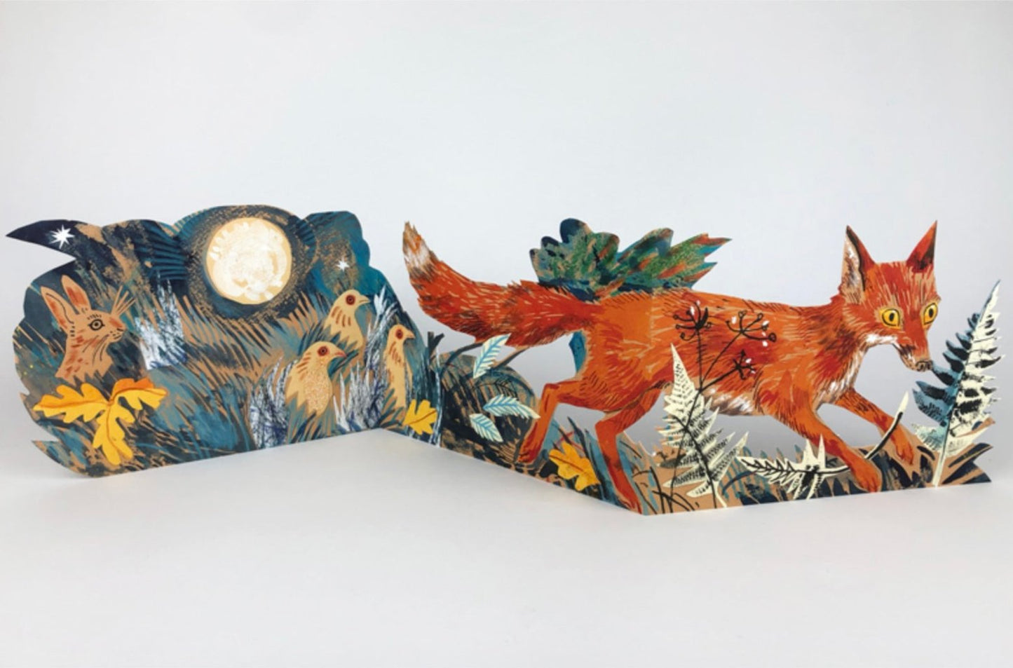 ’Fox’ pop- up greetings card by Mark Hearld