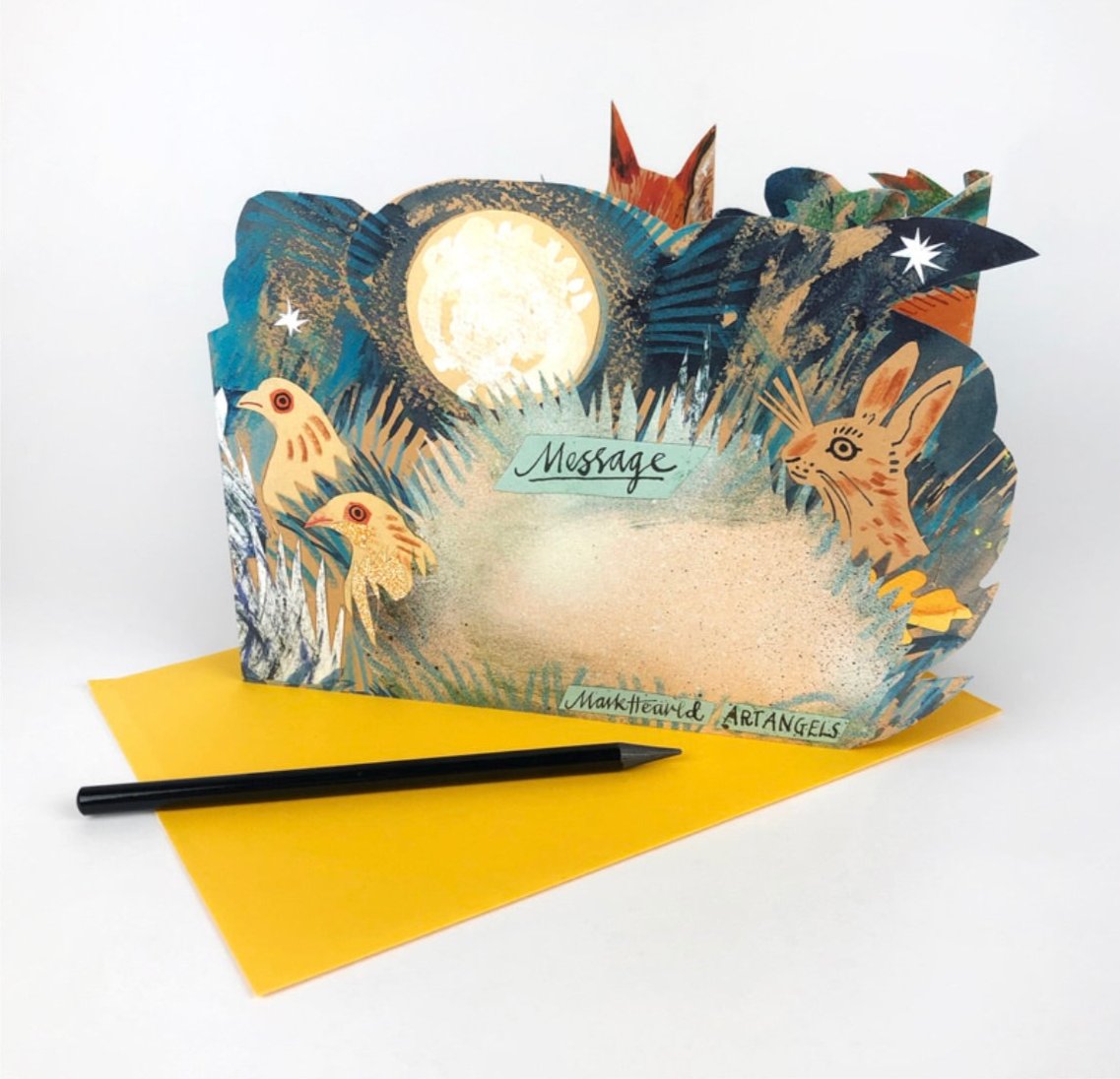 ’Fox’ pop- up greetings card by Mark Hearld