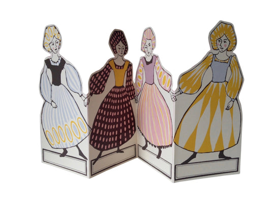 3D concertina Ballets Russes card by Cambridge Imprint