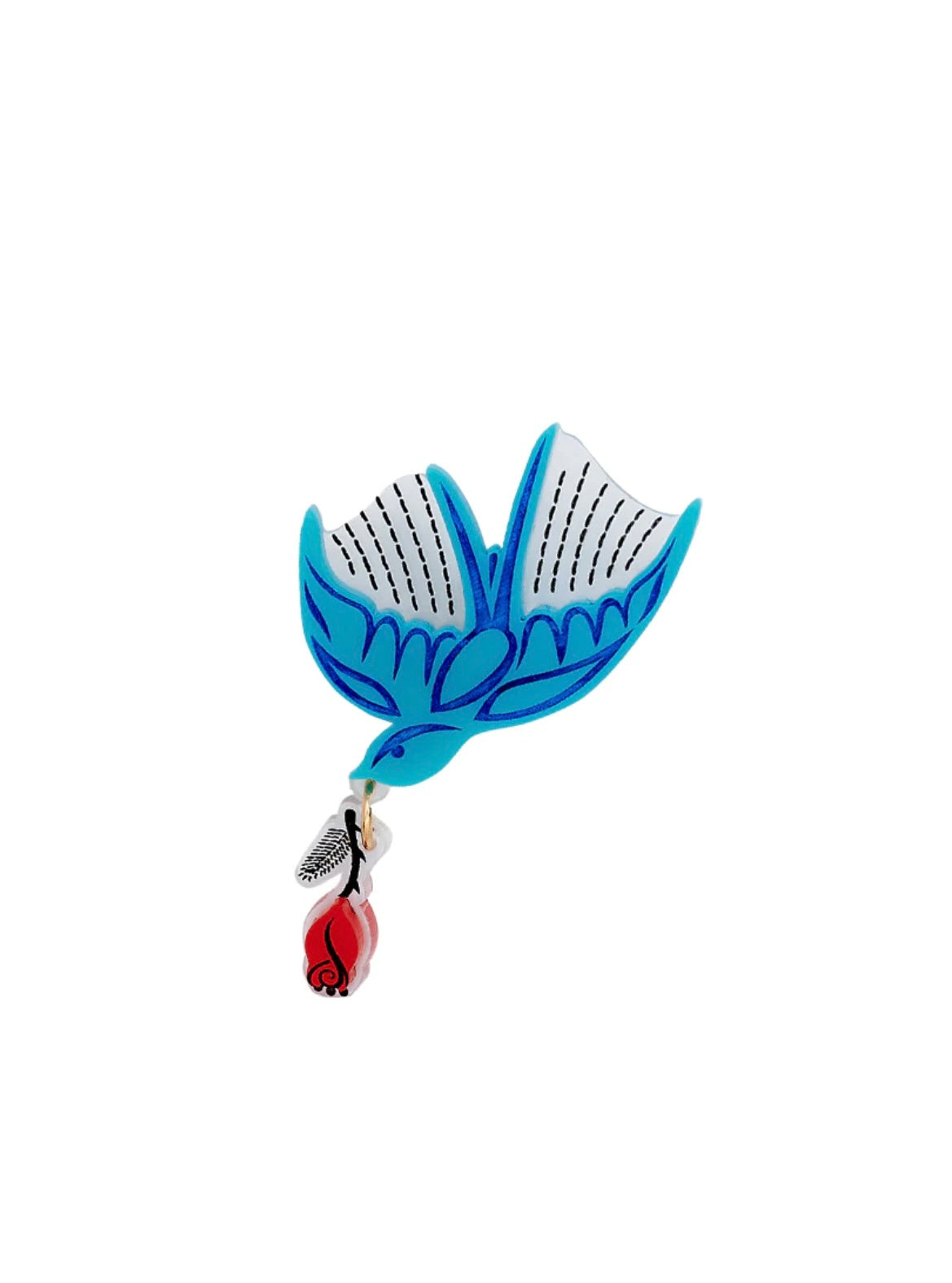 Swooping Swallow Brooch by Tatty Devine