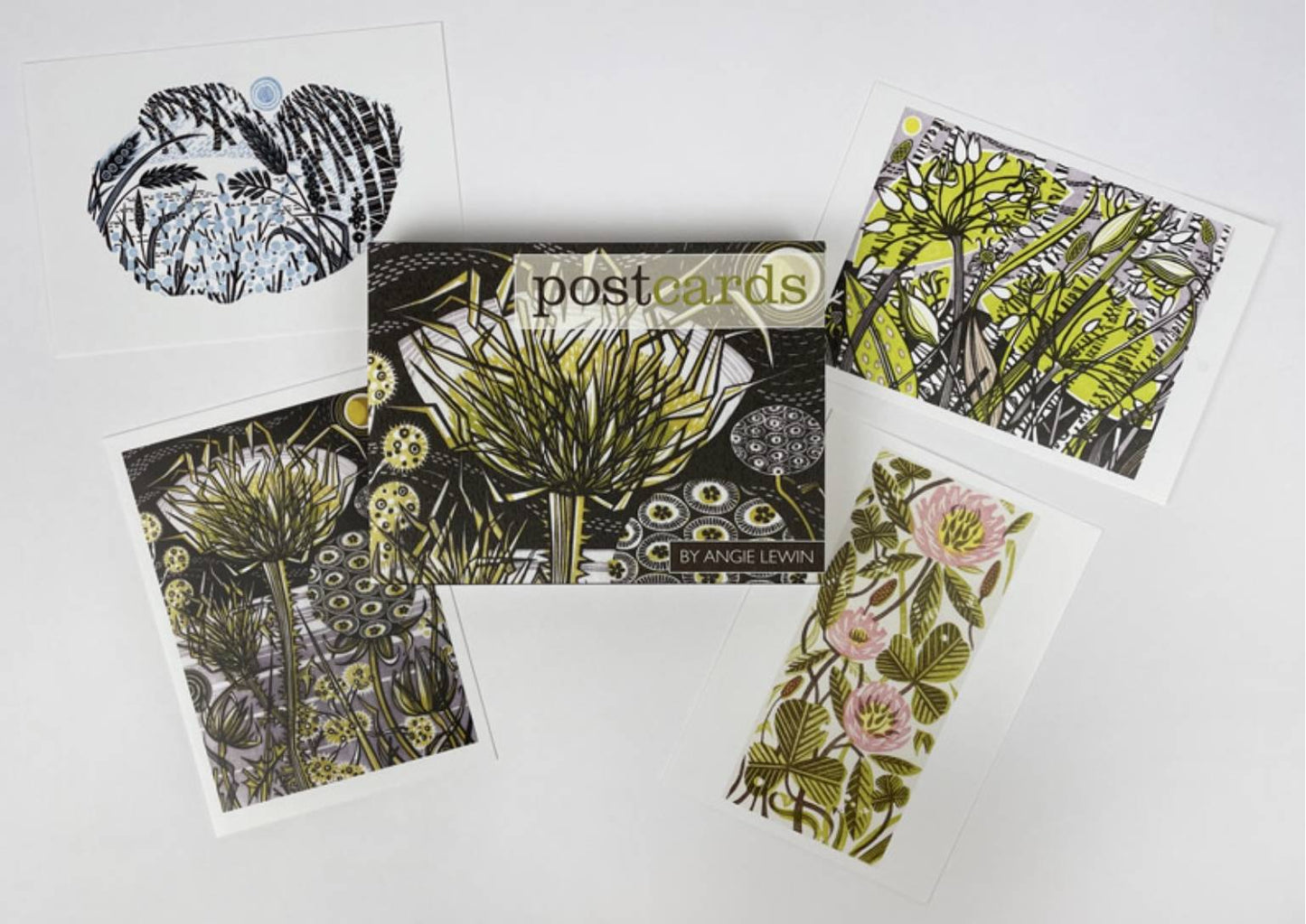 12 Postcards with Envelopes by Angie Lewin