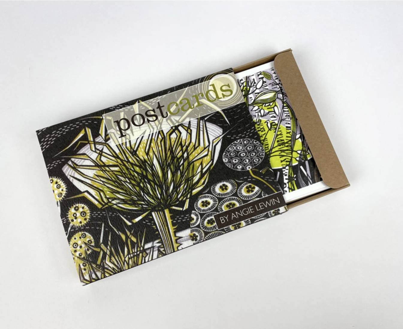 12 Postcards with Envelopes by Angie Lewin