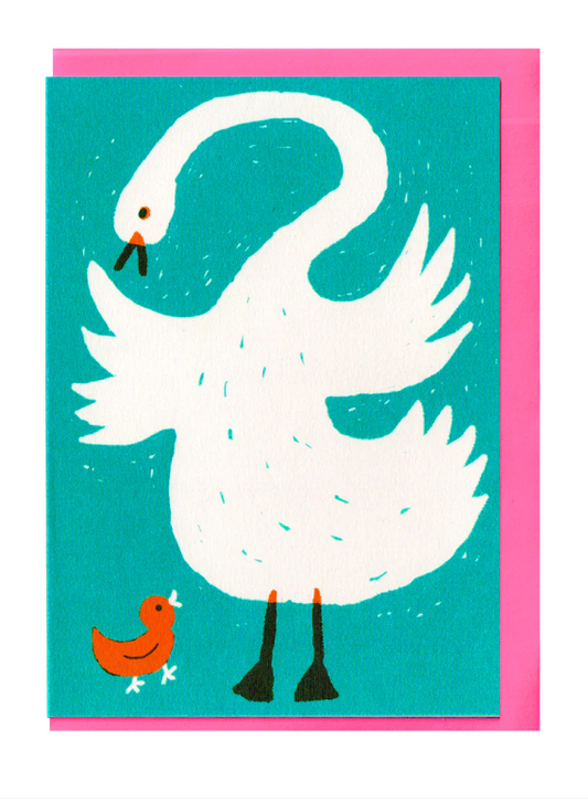 Swan and Cygnet Card