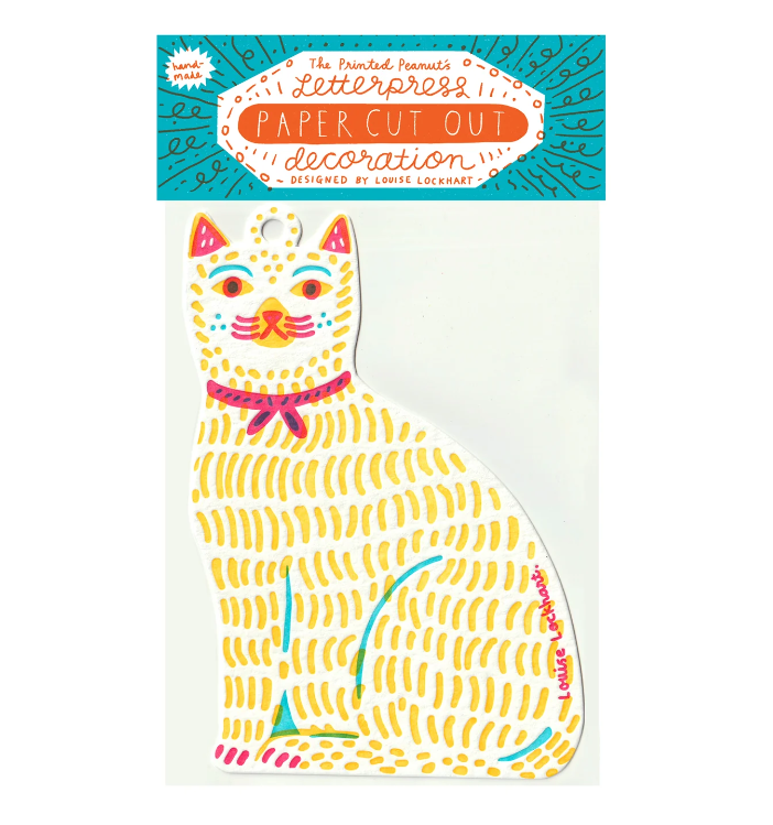 Letterpress Cat Decoration