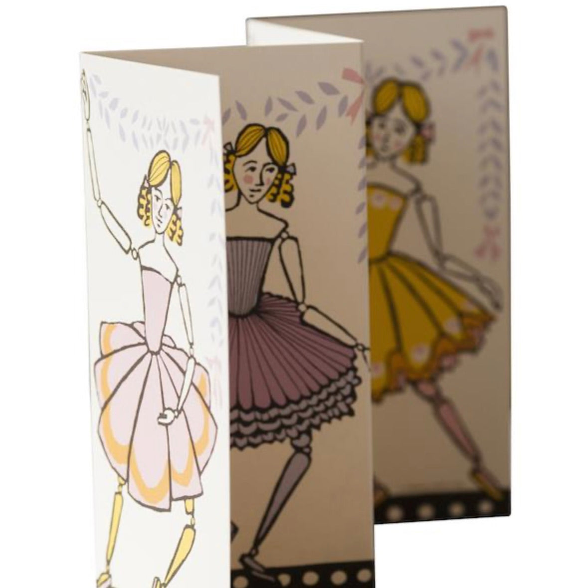 3D concertina Marionettes card by Cambridge Imprint