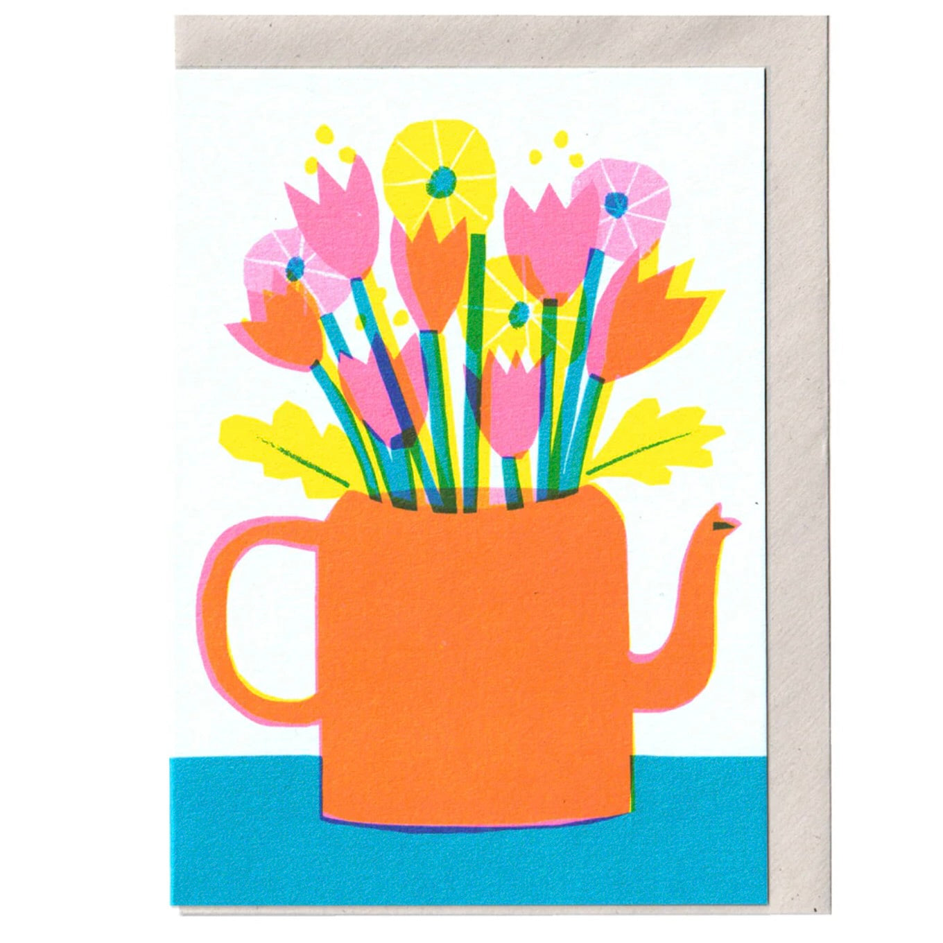 Neon Teapot Card