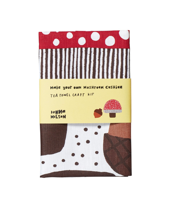 Mushroom Tea Towel Craft Kit by Donna Wilson