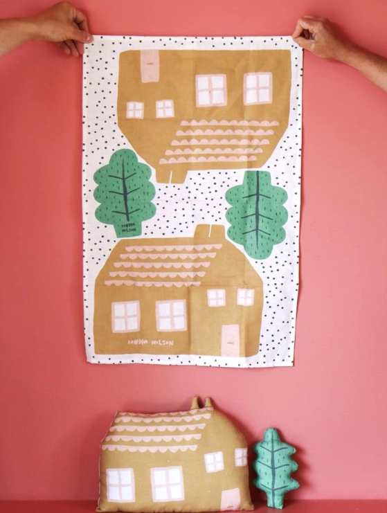 House Tea Towel Craft Kit by Donna Wilson