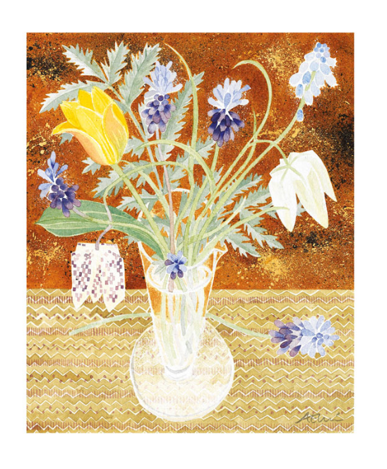 Spring Flowers Card by Angie Lewin