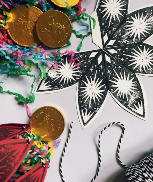 Seasonal Lino Block Print Baubles with Nastasha Boyce