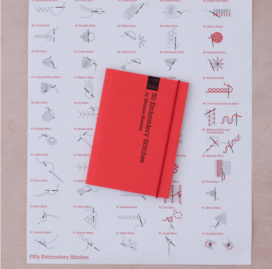50 Stitches Embroidery Book by Meanie Bowles