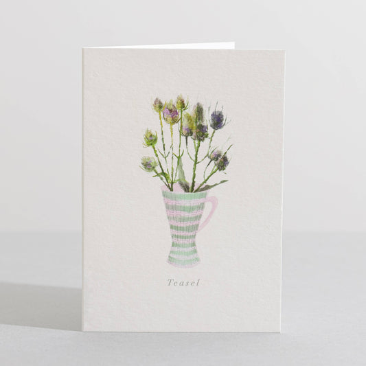 Teasel Botanical Floral Mini Card