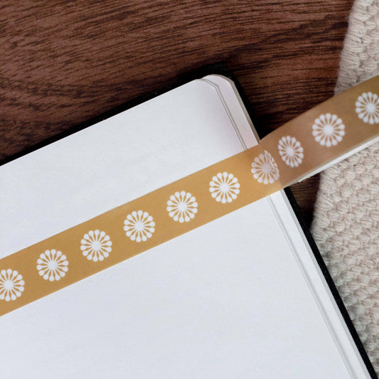 Yellow Ochre Dandelion Washi Tape |  Flowers Paper Tape