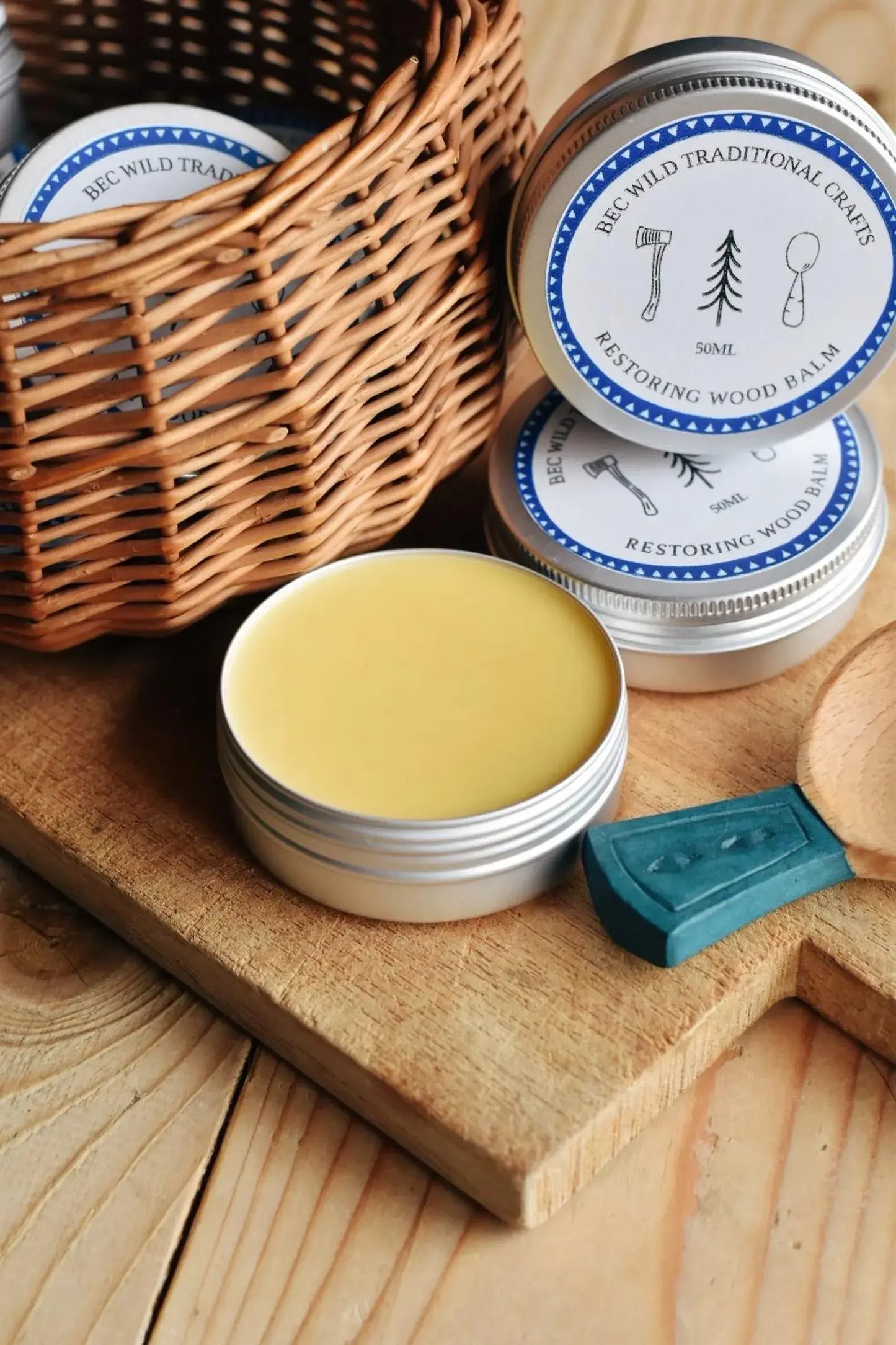 Natural Beeswax Wood Balm For Utensils And Chopping Boards