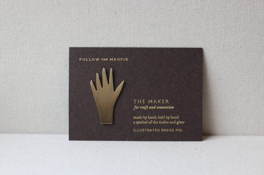 The Maker - Brass Brooch