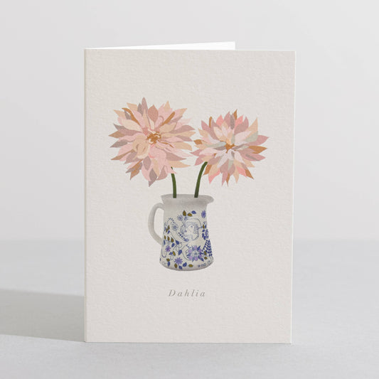 Dahlia Botanical Flower Mini Card