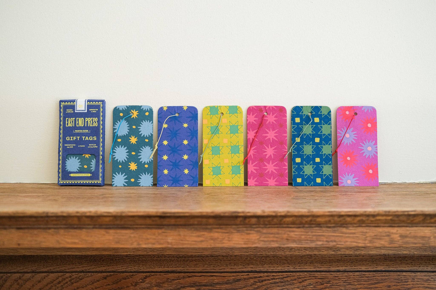 Pack of Six Gift Tags by East End Press (Blue Pack)