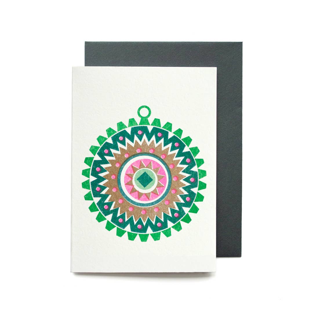 6 Mini Christmas Cards by Bobbie Print (Pink Set)