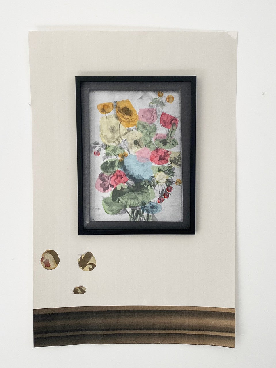 Floral Print (Entrance Hall) Framed by Deborah Bowness