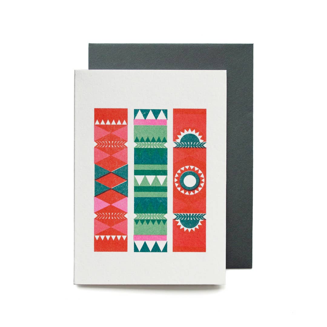 6 Mini Christmas Cards by Bobbie Print (Pink Set)