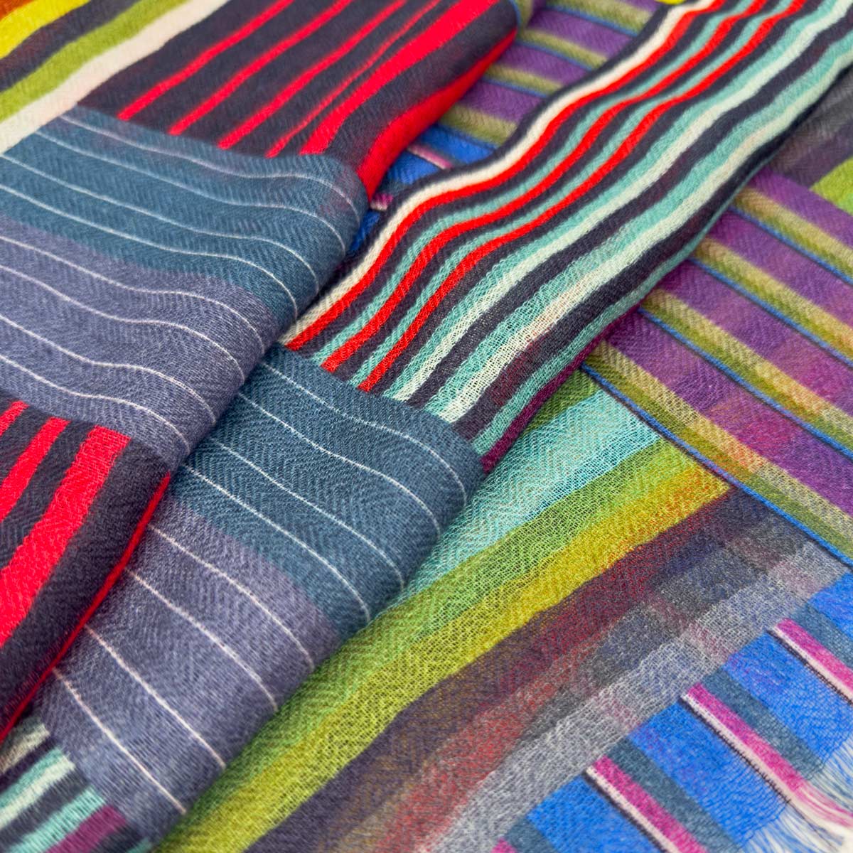 Shuttle Lightweight Fine Wool Scarf by Margo Selby