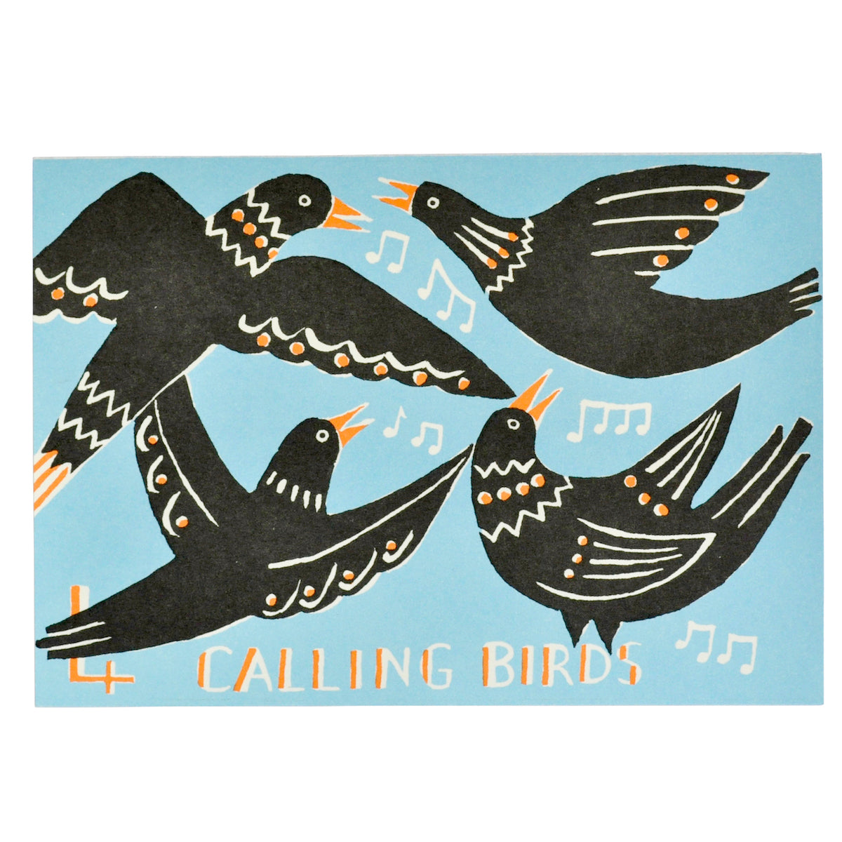 Four Calling Birds Card Pack by Cambridge Imprint (Pack of 10)