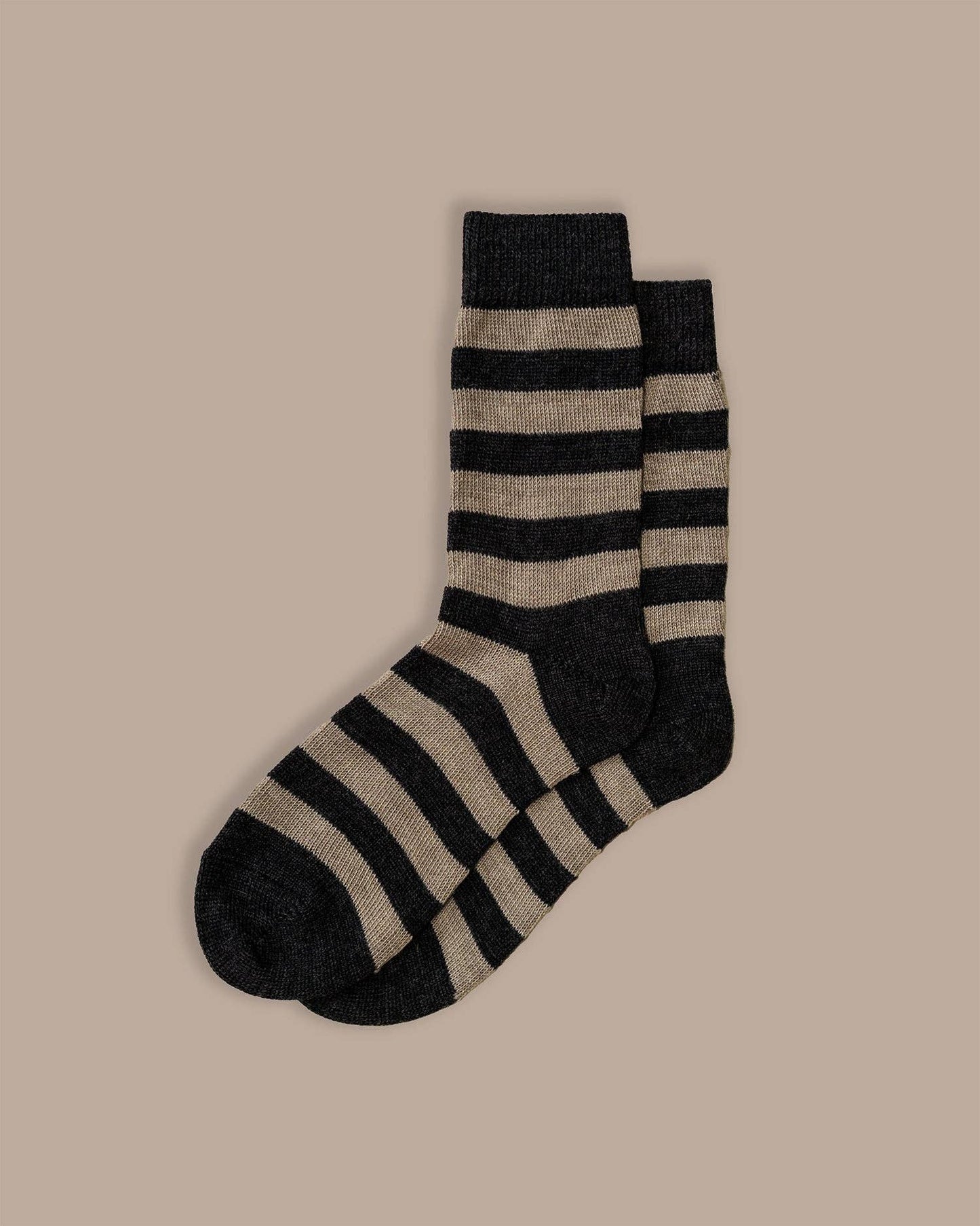 Merino Wool Socks by Rove (UK 4-7) | Stripe Charcoal