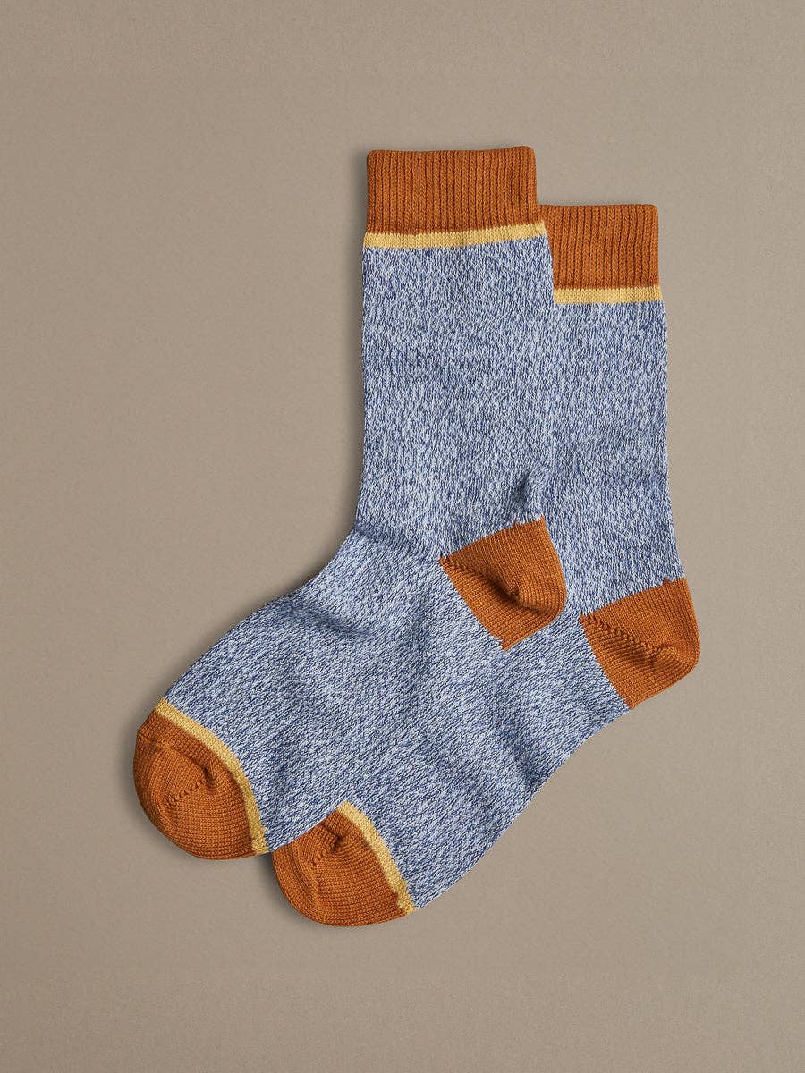 Cotton Socks by Rove (UK 8-11) | Plain Blue Marl