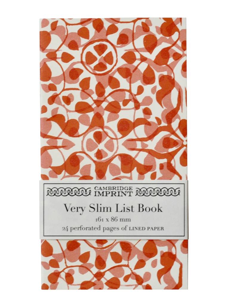 Very Slim List Book by Cambridge Imprint (Various Designs)