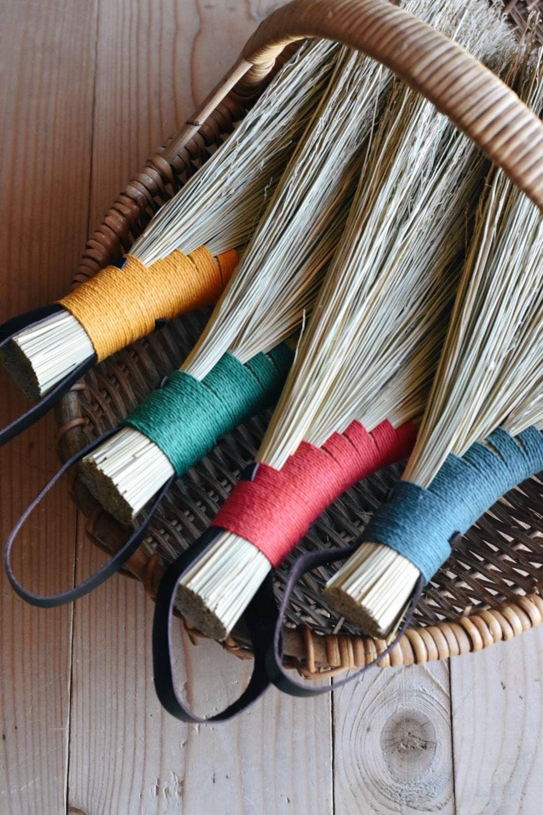 Broomcorn Sorghum Eco Brush Hand Broom Large: Blue