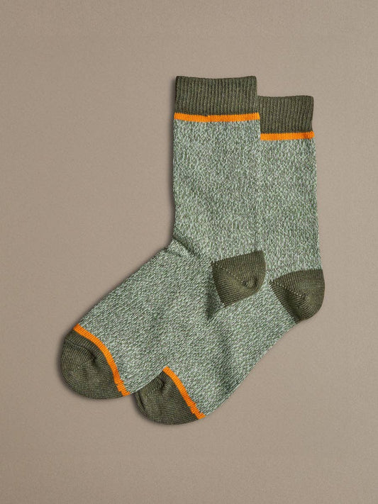 Cotton Socks by Rove (UK 4-7) | Plain Green Marl