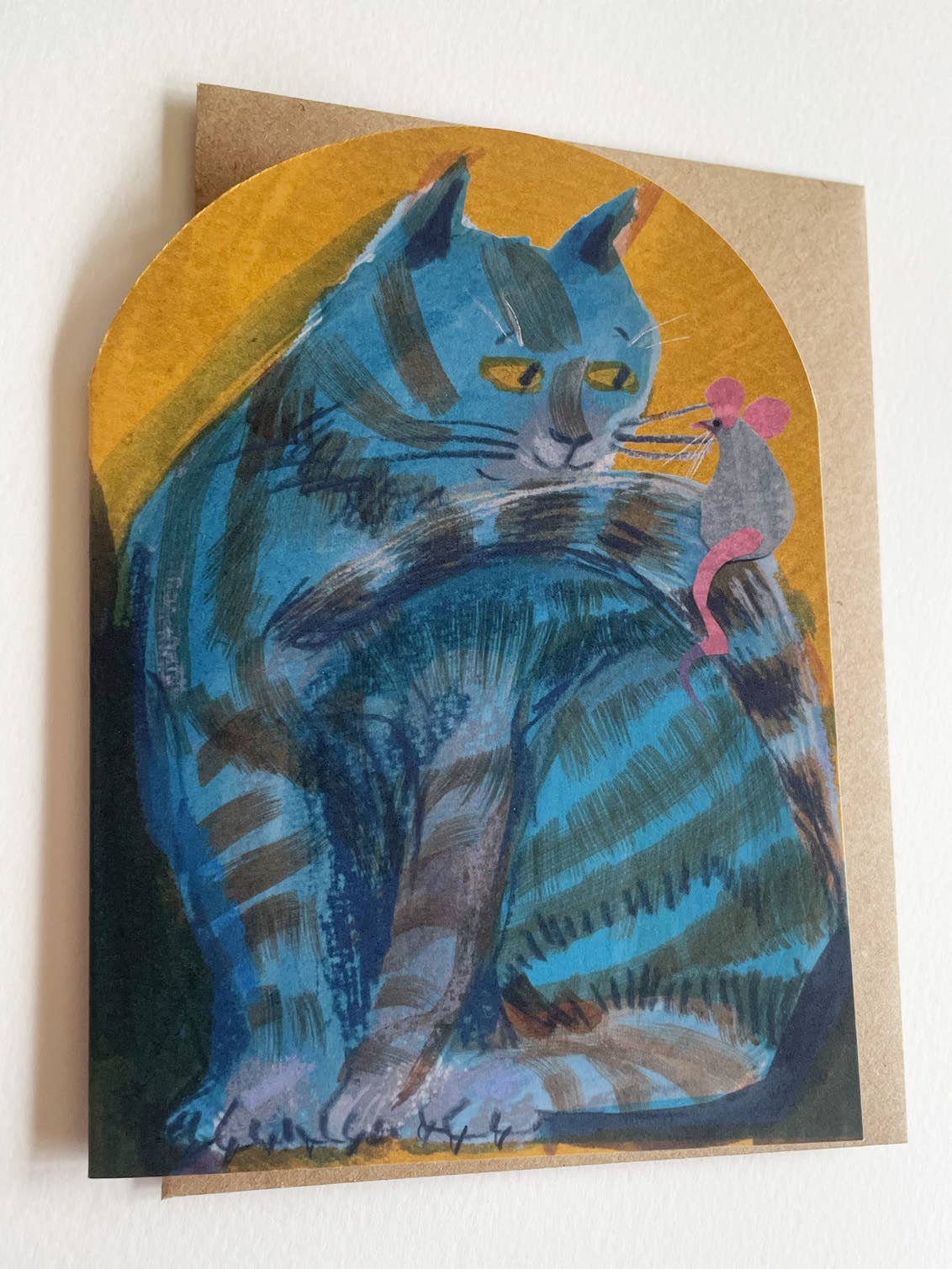 Cat and Mouse Mantelpiece Card