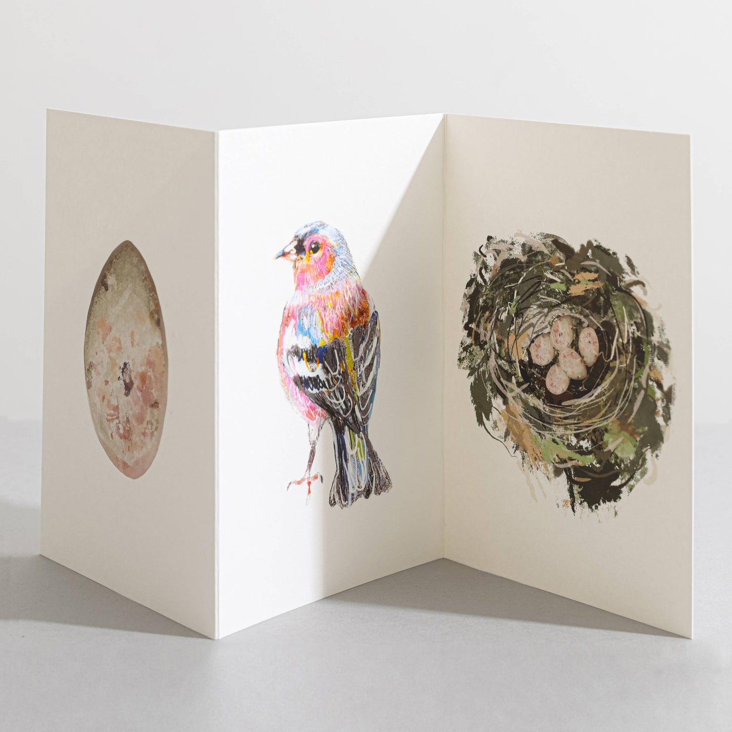 Chaffinch Concertina Card by Sara Sayer