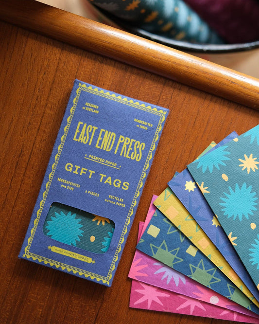 Pack of Six Gift Tags by East End Press (Blue Pack)