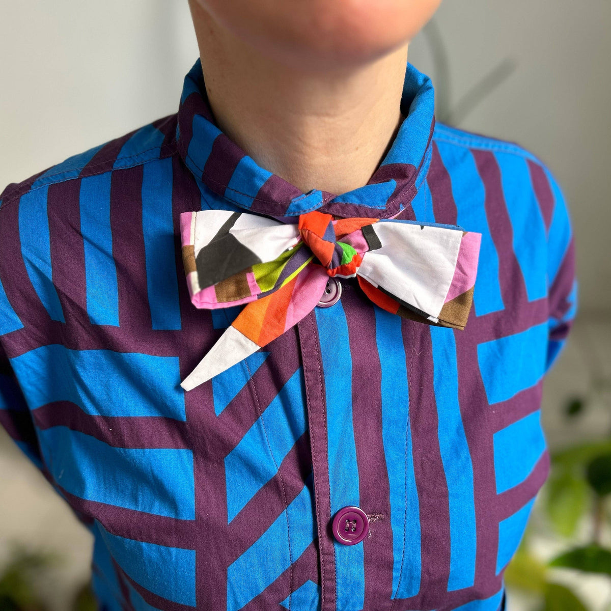 Patchwork Narrow Necktie