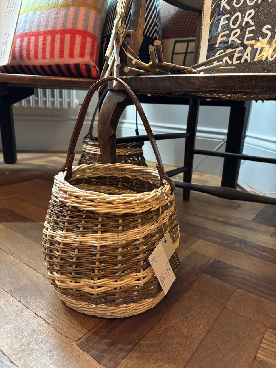 Ely Basketmaker Willow Squat Basket